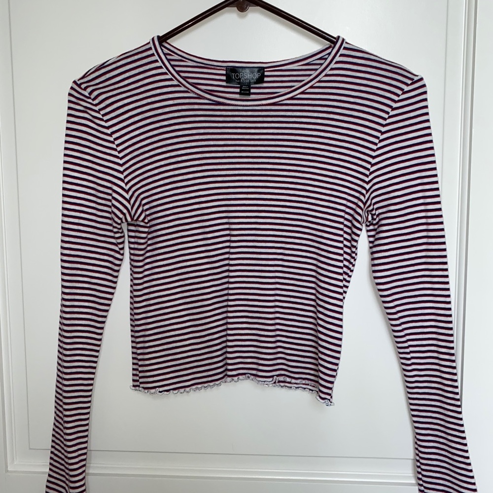 Top shop striped crop top